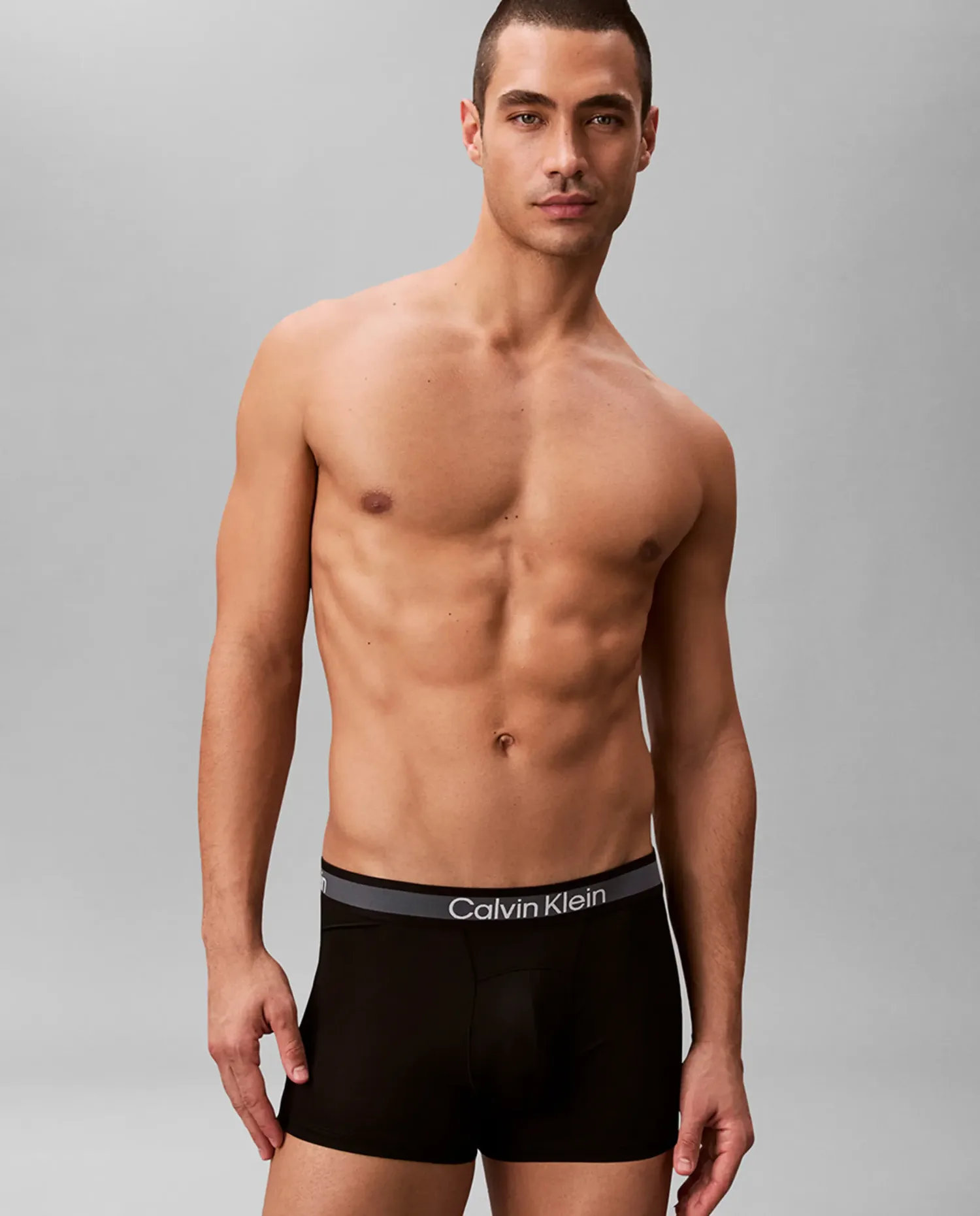 Короткие боксерские трусы индивидуальные Calvin Klein, черный — фото 2