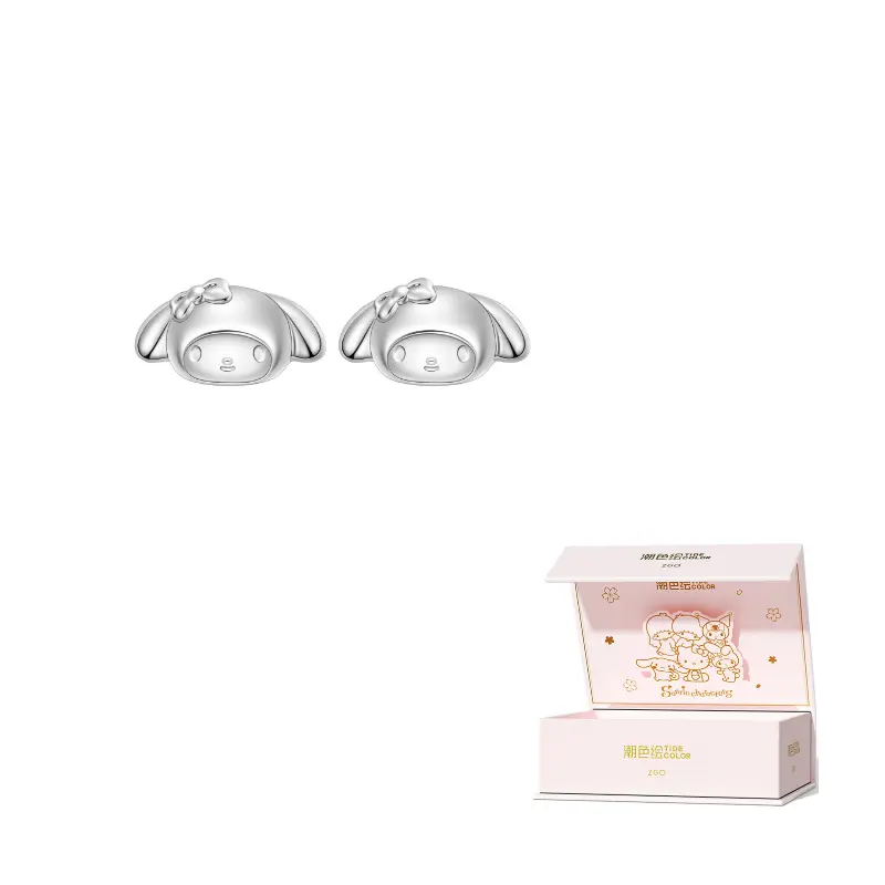 

Sanrio Серьги-гвоздики из 925 стерлингового серебра, медные серьги для женщин