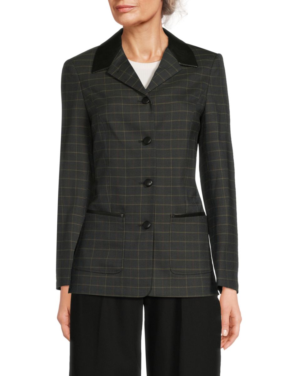 

Шерстяной блейзер Drew Windowpane rag & bone, цвет Green Plaid Multi