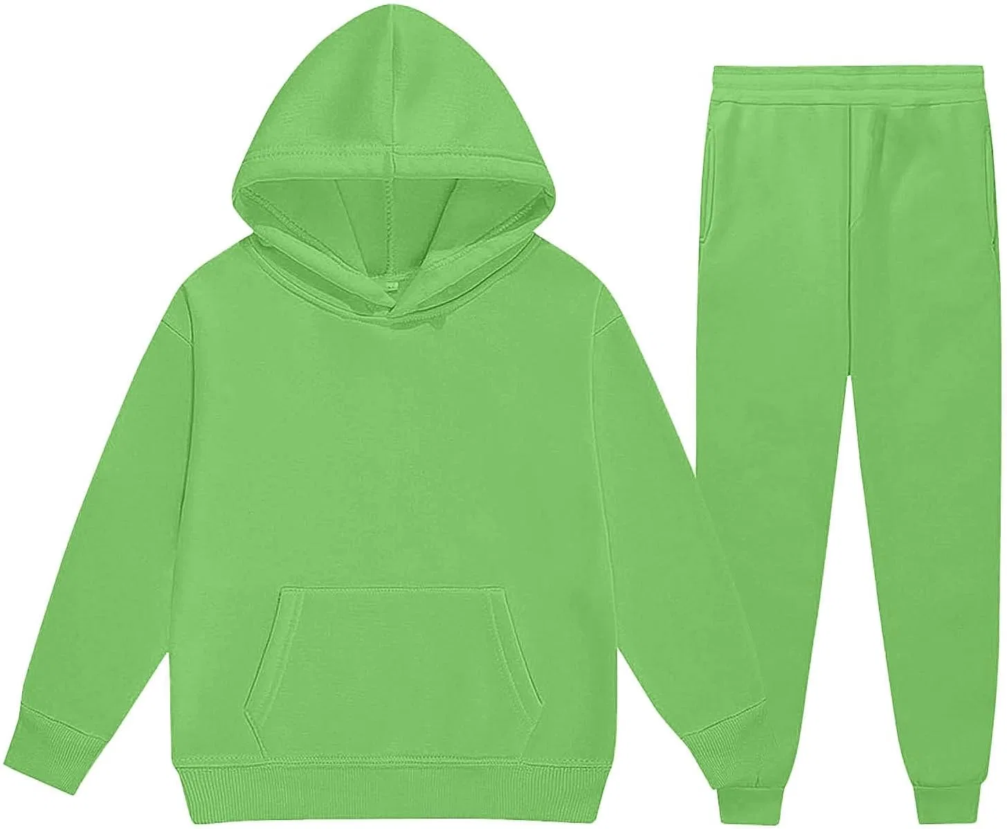 Детский спортивный костюм Brooklyn Letter Print, худи и джоггеры, 01 Green — фото 3