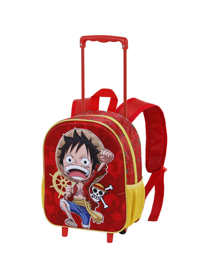 

One piece Рюкзак Luffy-Small 3D на колесиках, красный