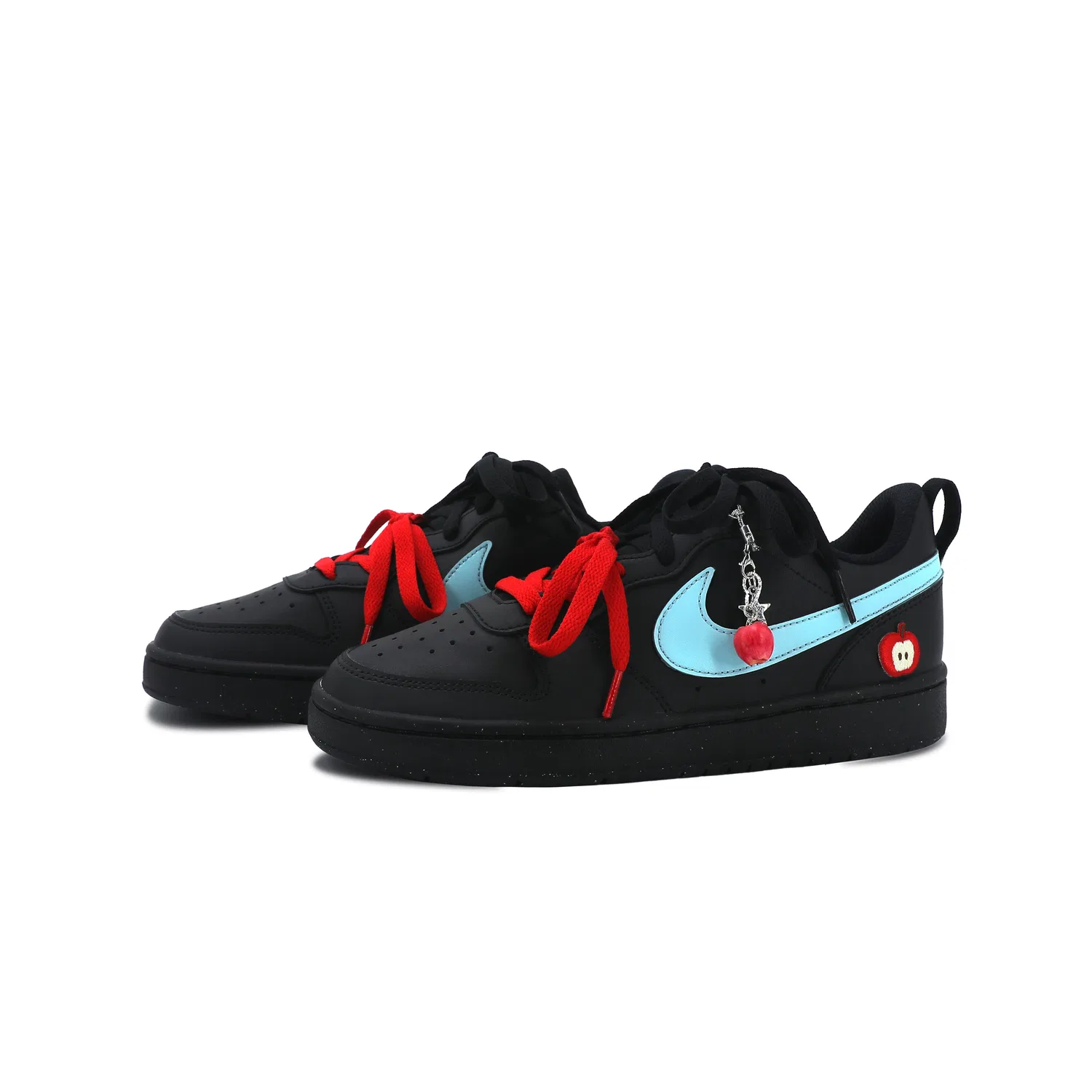 Кроссовки для скейтбординга детские Court Borough Slip Resistant, Abrasion Resistant, Height Increasing Low top Nike, Black Sugar Apple — фото 4