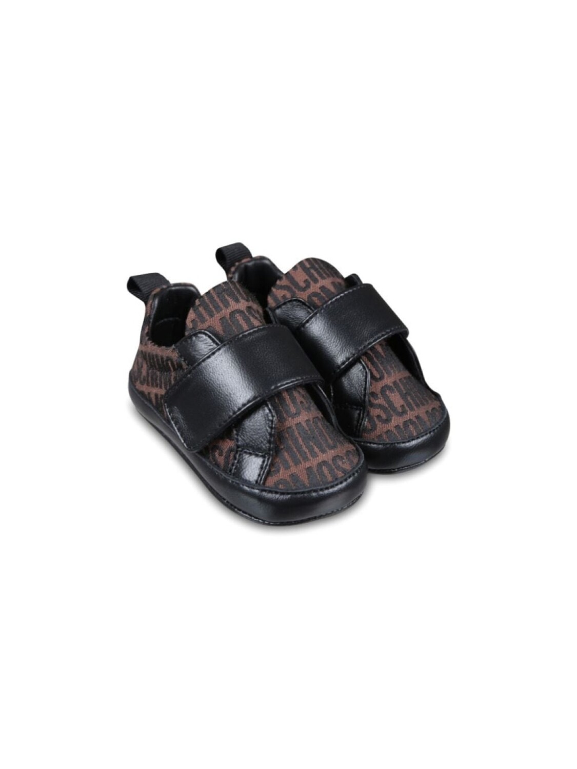 

Moschino Kids кроссовки с жаккардовыми вставками и логотипом, коричневый