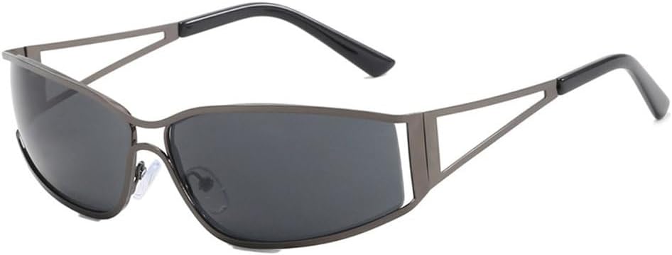 

Солнцезащитные очки для женщин и мужчин, большие, с градиентным рассеиванием, солнцезащитные очки в стиле стимпанк, солнцезащитные очки с зеркальными линзами HYYZZC, Gun Gray