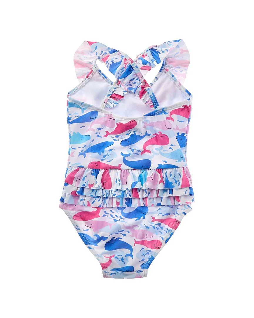 Купальник Flap Happy One Piece Rosy Whales Ruffle Swimsuit, розовый — фото 2