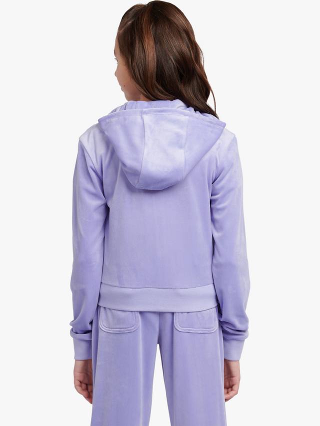 Детская худи с молнией и стразами mini diamante Juicy Couture, Jacaranda — фото 3