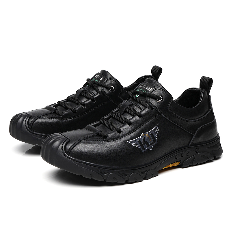 Мужские повседневные туфли KJ-997 черные со скрытой платформой, цвет KJ-997 Black Hidden Wedge — фото 3