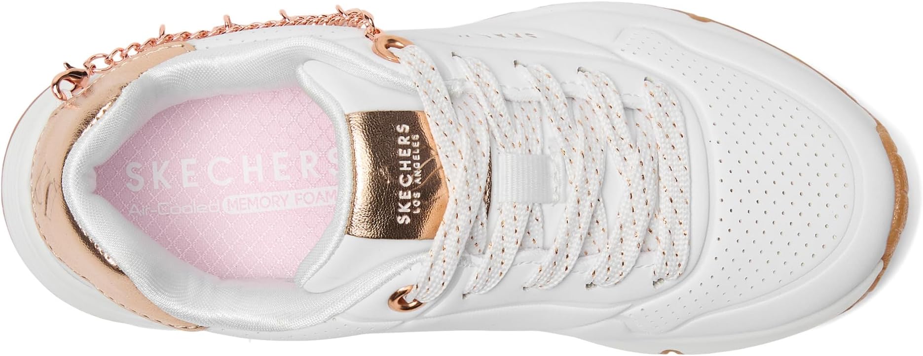 Кроссовки SKECHERS KIDS  Uno Gen1 310343L, White/Rosegold — фото 2