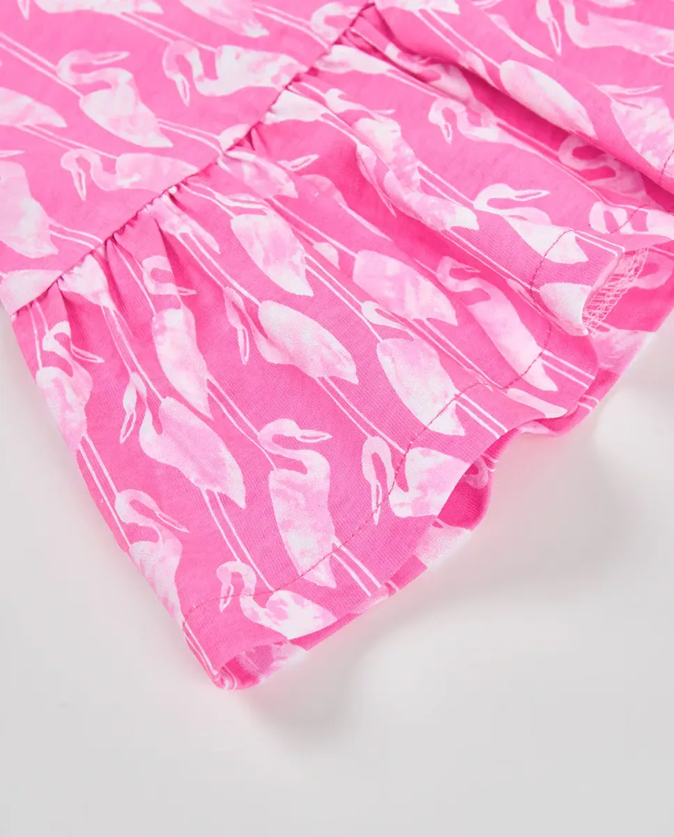 Платье вязаное с принтом для девочки Boboli, Rosa Chicle — фото 4