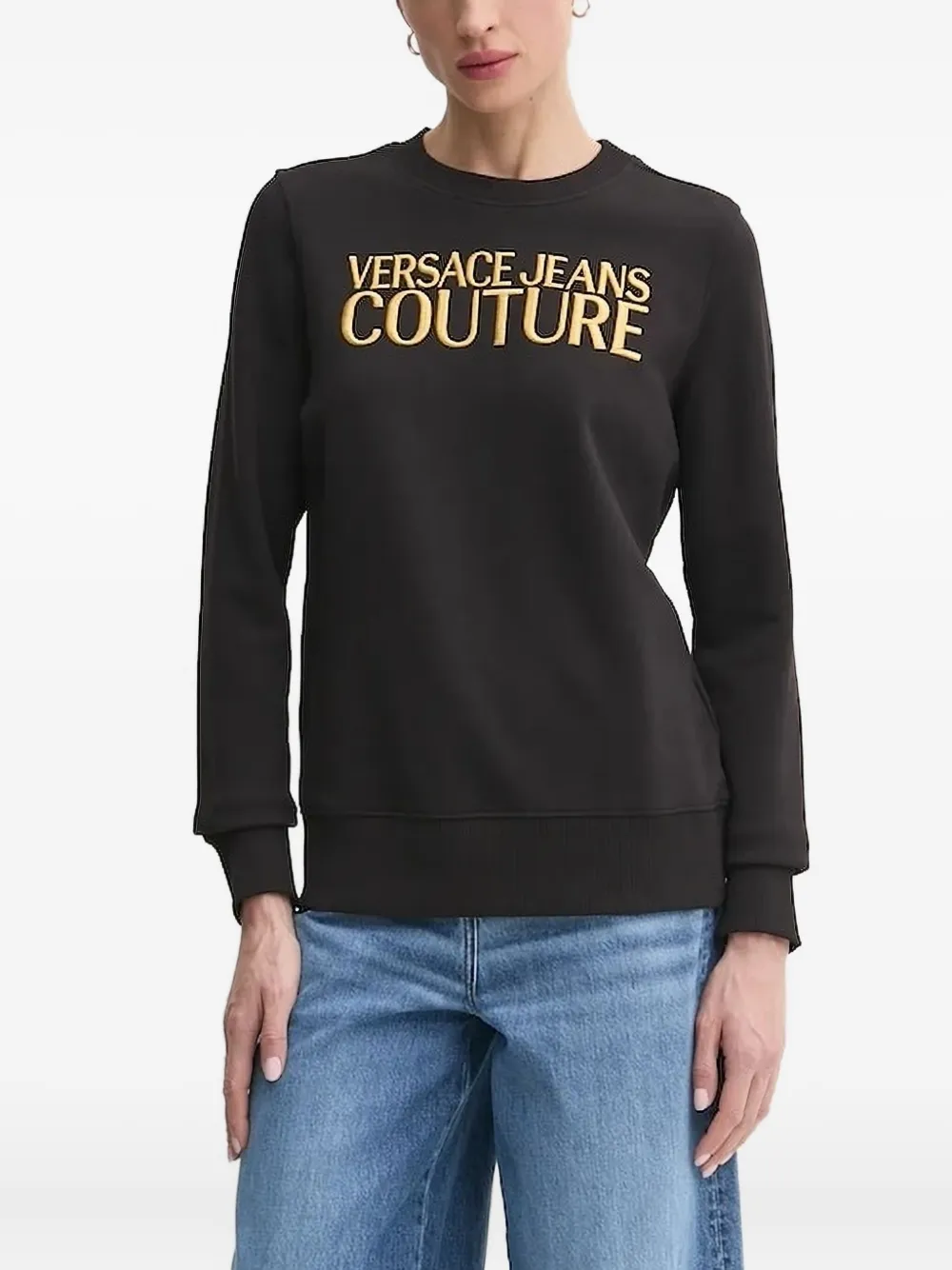 

Толстовка с вышитым логотипом Versace Jeans Couture, черный