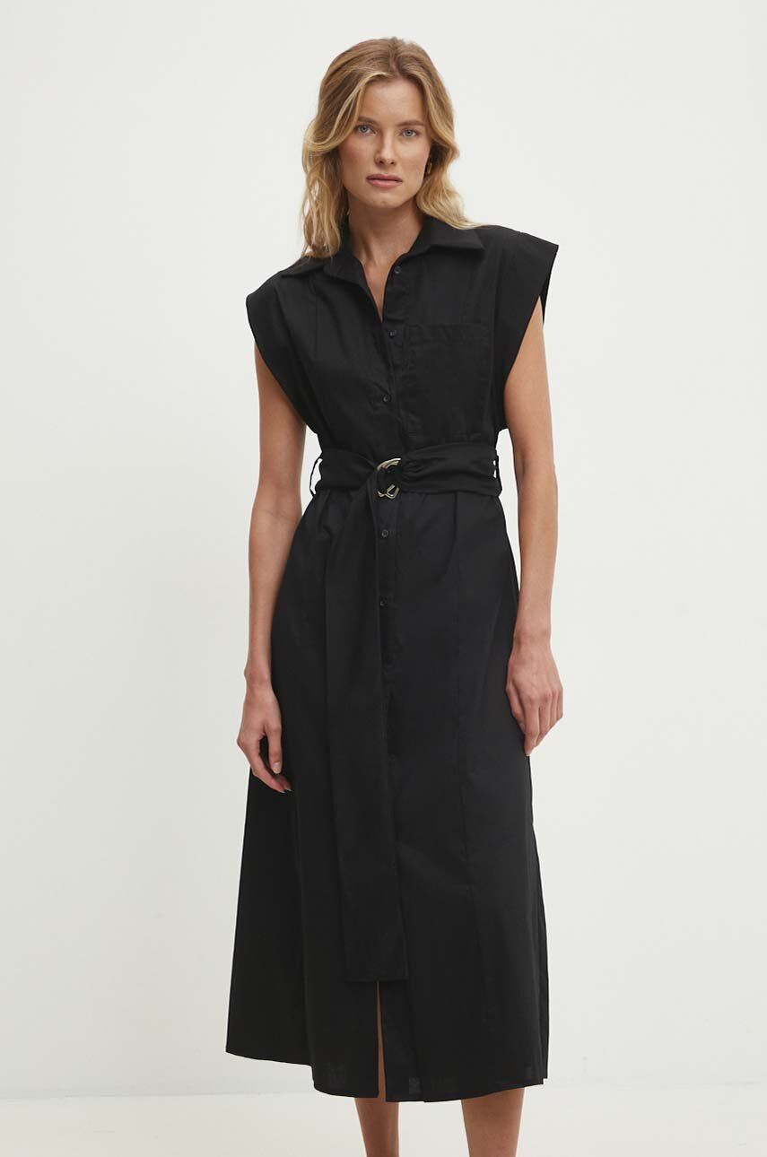 

Хлопковое платье Answear Lab, черный