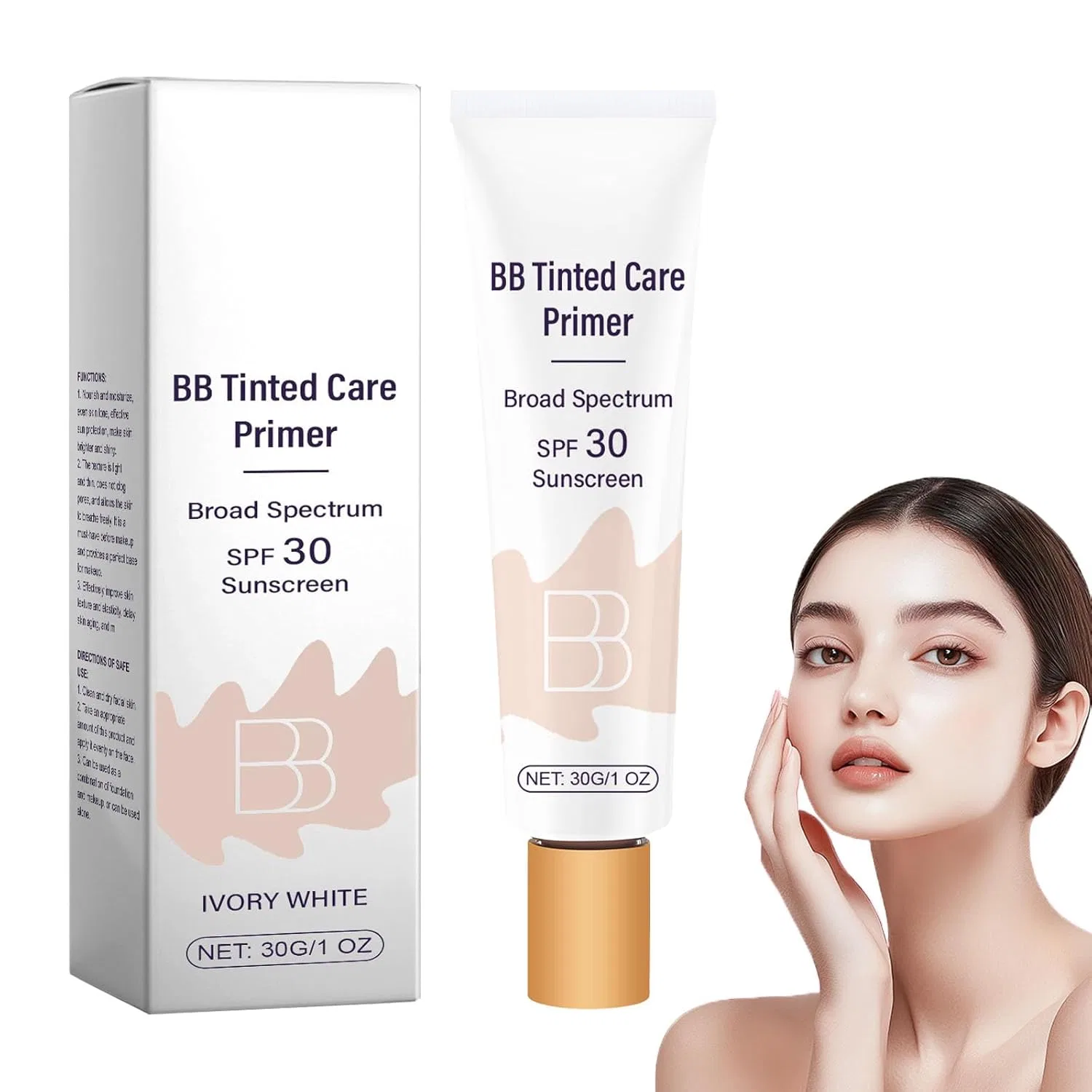 Крем для лица SPF BLMCOOS Тонирующий увлажняющий BB Blur с, оттенок Ivory #, Ivory #