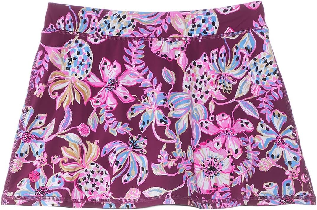 

Юбка Lilly Pulitzer Mini Aila Skort UPF 50+, цвет Amarena Cherry Tropical w/A Twist