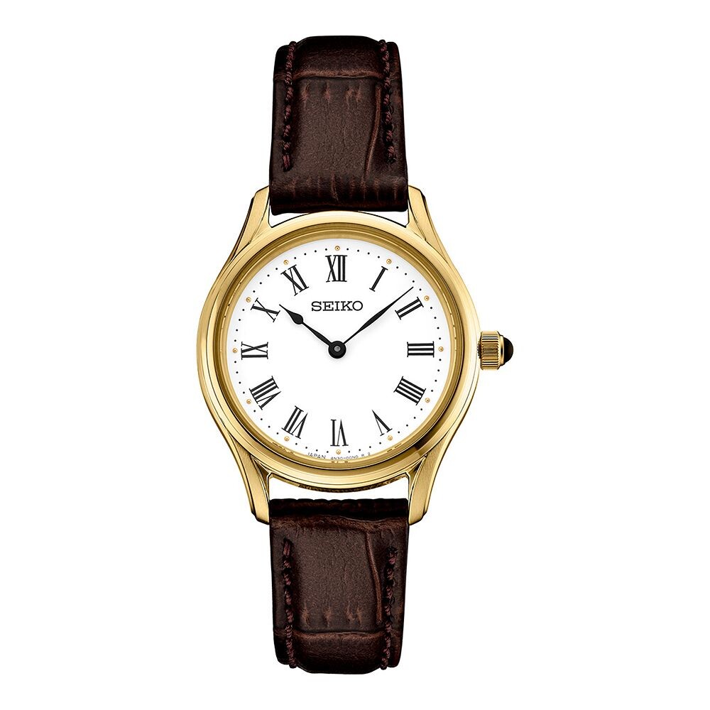 

Женские часы Seiko Essentials с белым циферблатом и ремешком — SWR072, белый