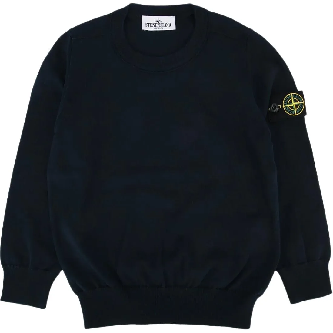 Детский свитер с круглым вырезом STONE ISLAND, морской синий