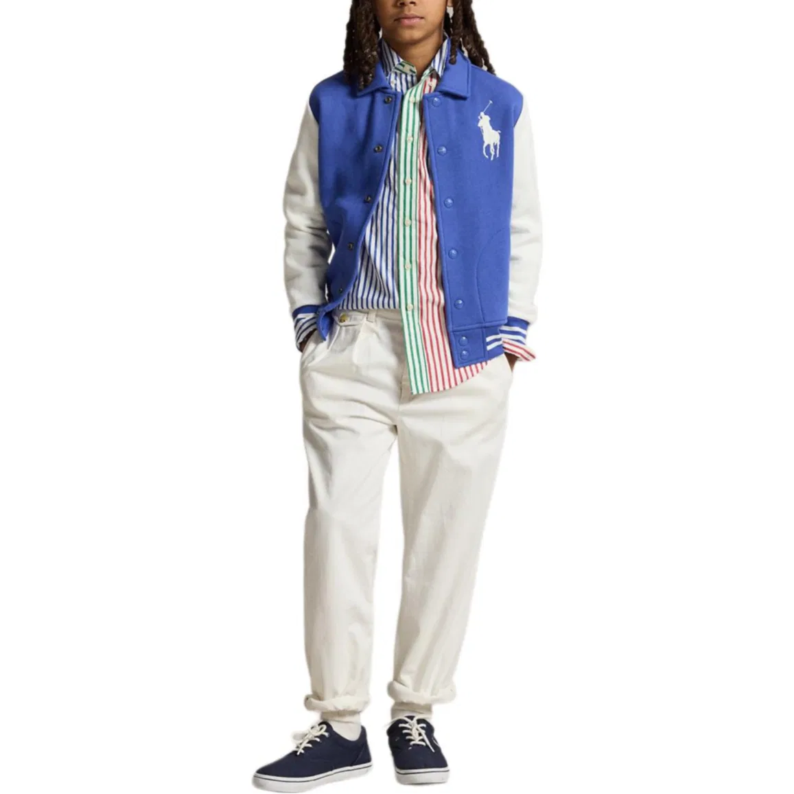 Куртка бейсбольная Big Pony детская Polo Ralph Lauren, Blue — фото 4