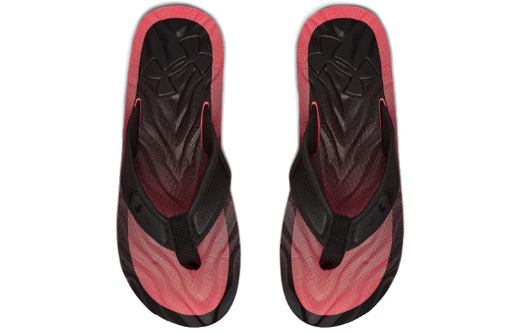 Шлепанцы Under Armour Marathon Key 4 Sandal 'Black Beta', красный — фото 4