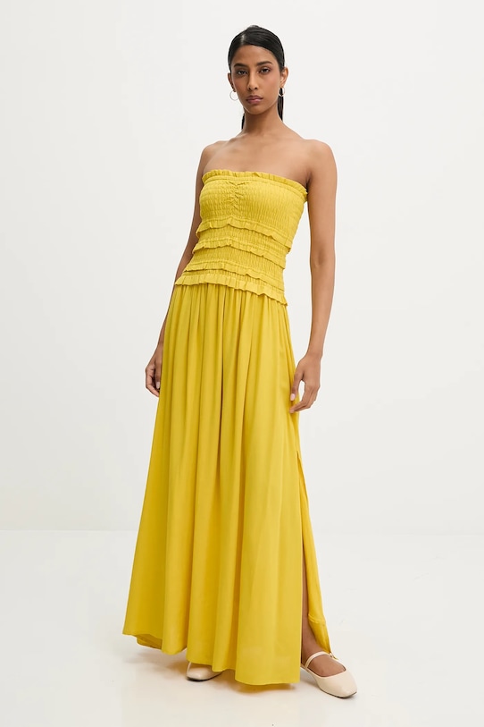 

Платье с льняной тканью Answear.Lab, желтый