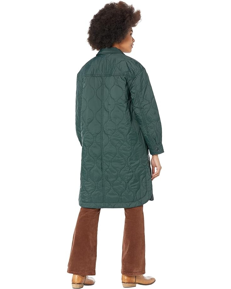 

Куртка Madewell Airpuff Long Shirt-Jacket, цвет Dark Palm