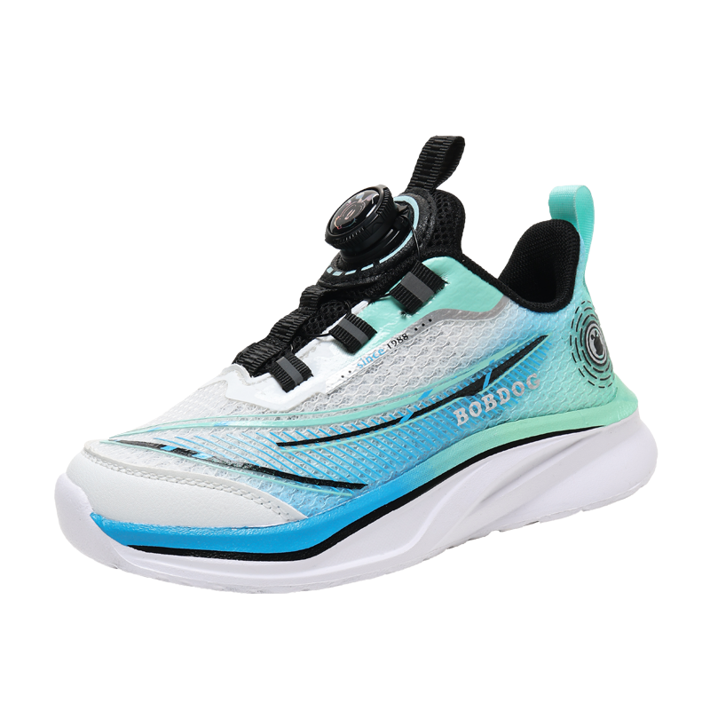 

Износостойкие, дышащие, легкие, амортизирующие, с отскоком, низкие детские кроссовки для бега BOBDOG, белый/синий