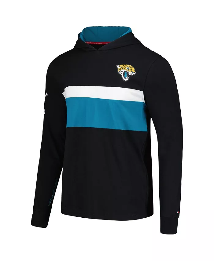 Мужская черная толстовка с длинным рукавом Jacksonville Jaguars Morgan Tommy Hilfiger — фото 2