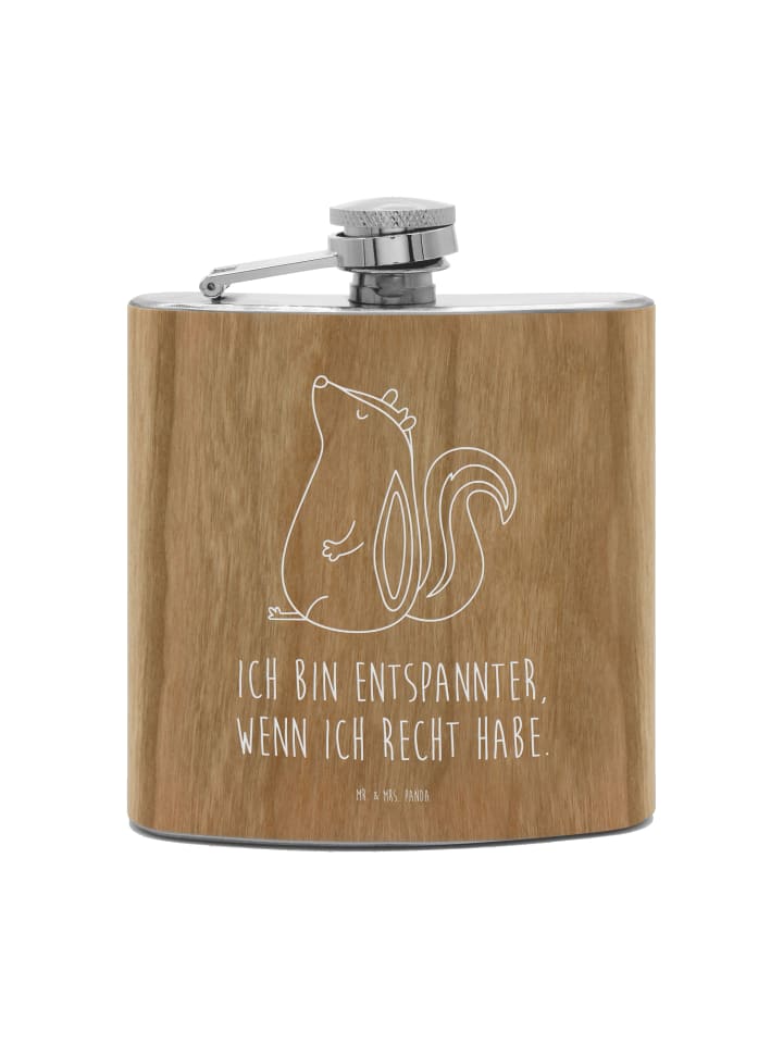 

Mr. & Mrs. Panda Бутылка алкоголя, скунс, сидящий с надписью коричневого цвета