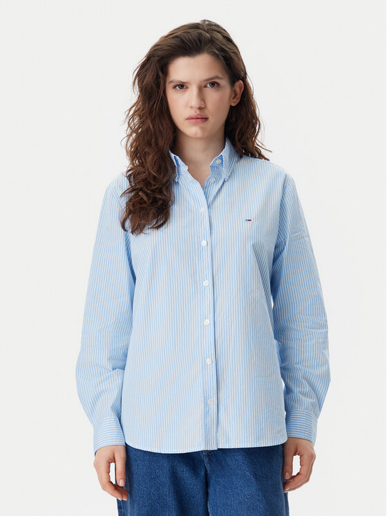 

Рубашка обычного кроя DW0DW20290 Tommy Jeans, голубой