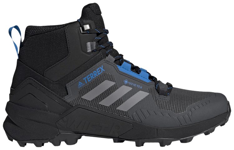 

Кроссовки adidas Terrex Swift R3 Mid GORE-TEX 'Black Grey Blue Rush', черный