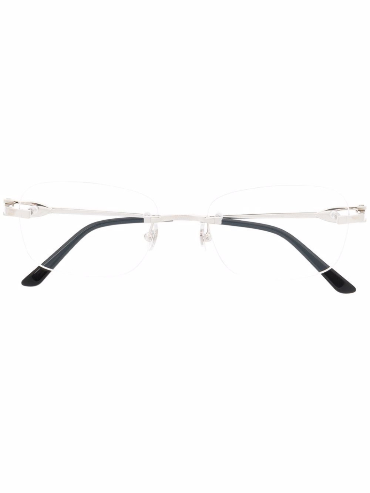

Очки в прямоугольной оправе Cartier Eyewear, серебряный