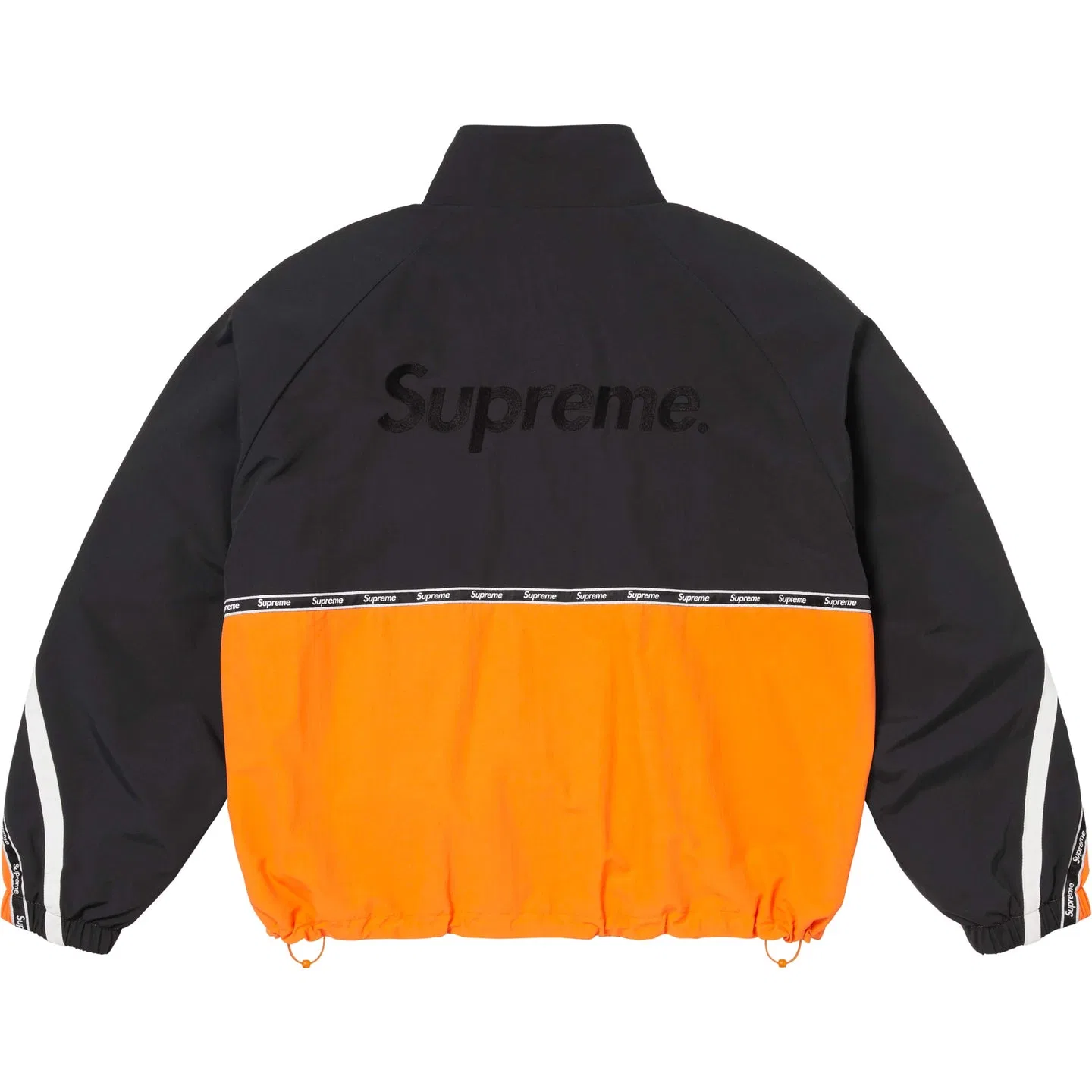 Куртка Supreme Logo Taping Track Jacket оранжевая — фото 4