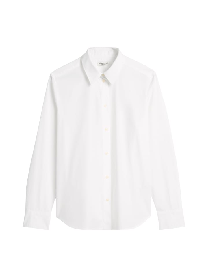 

Блузка с длинными рукавами, обычной длины, белого цвета. Marc O'Polo