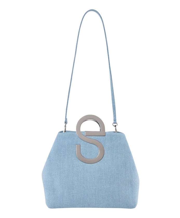 

Джинсовая сумка-шоппер с металлическими ручками Stine Goya, синий