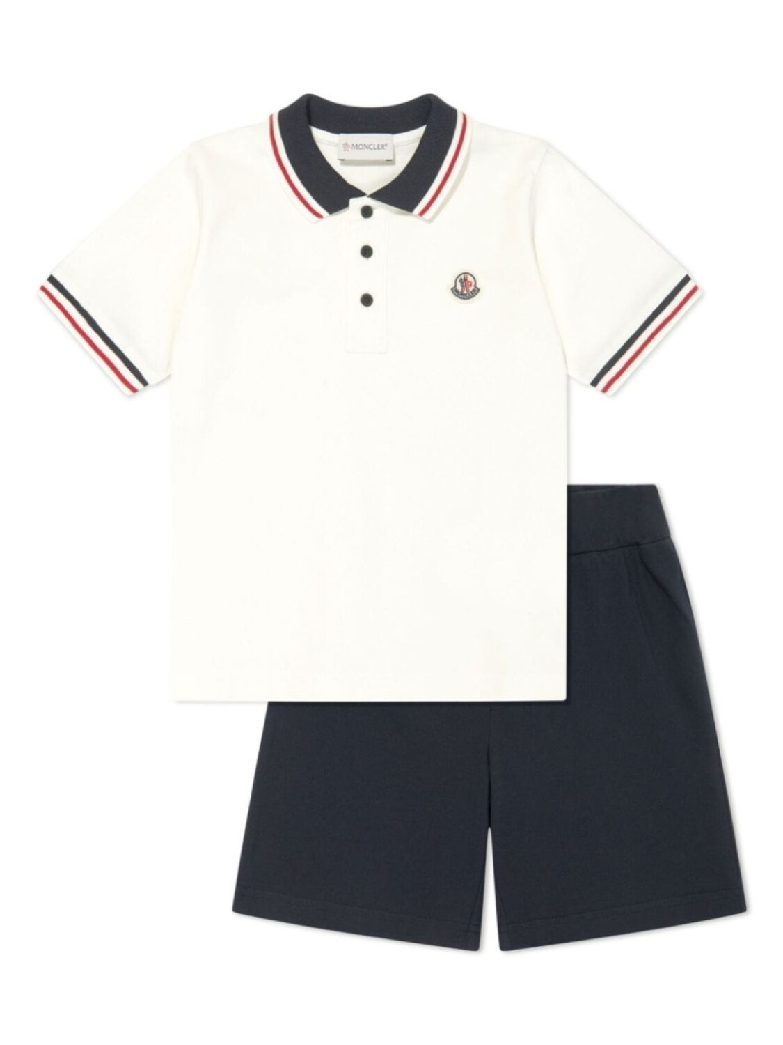 

Moncler Enfant комплект из шортов и футболки с логотипом, белый