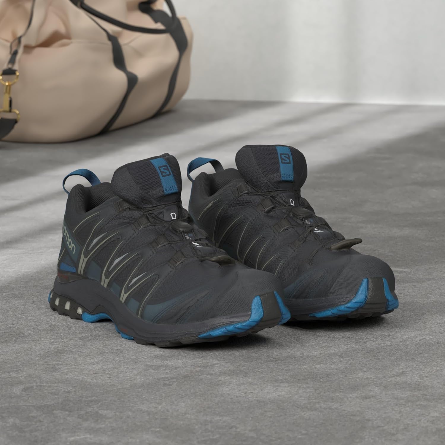 Мужские кроссовки для трейлраннинга Salomon XA PRO 3D Gore-Tex водонепроницаемые, синий/голубой — фото 2