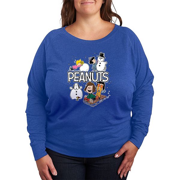 

Футболка с длинным рукавом и принтом Peanuts, френч терри, зимняя, plus size Licensed Character, Heather Royal Blue, Синий, Футболка с длинным рукавом и принтом Peanuts, френч терри, зимняя, plus size Licensed Character, Heather Royal Blue