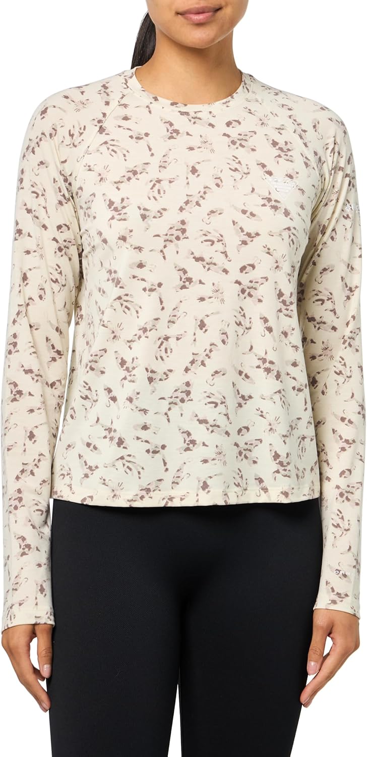 

Футболка Columbia Womens PFG Uncharted Knit Long Sleeve, Stone Huntfish