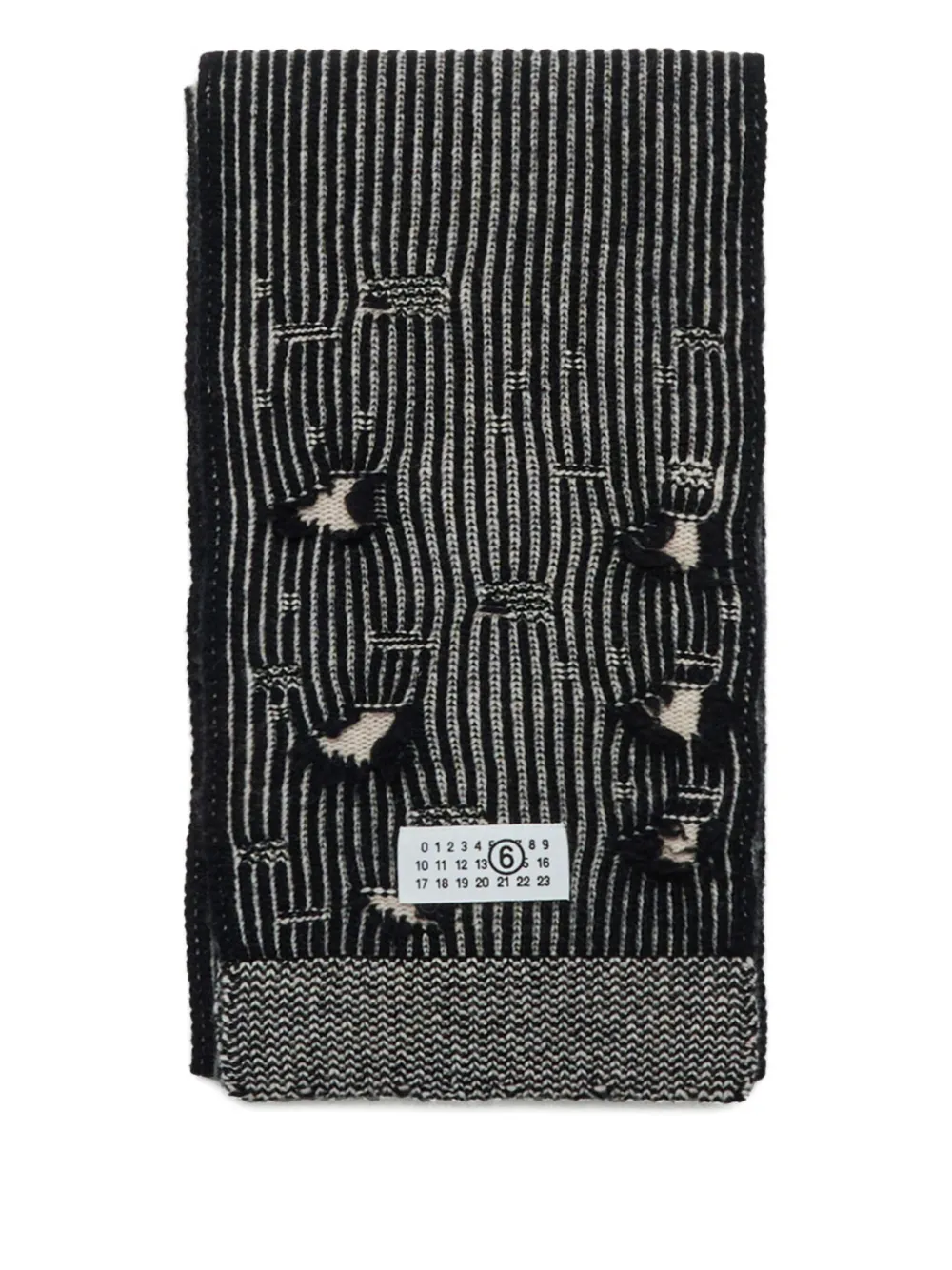 

Шерстяной шарф MM6 Maison Margiela Kids, черный