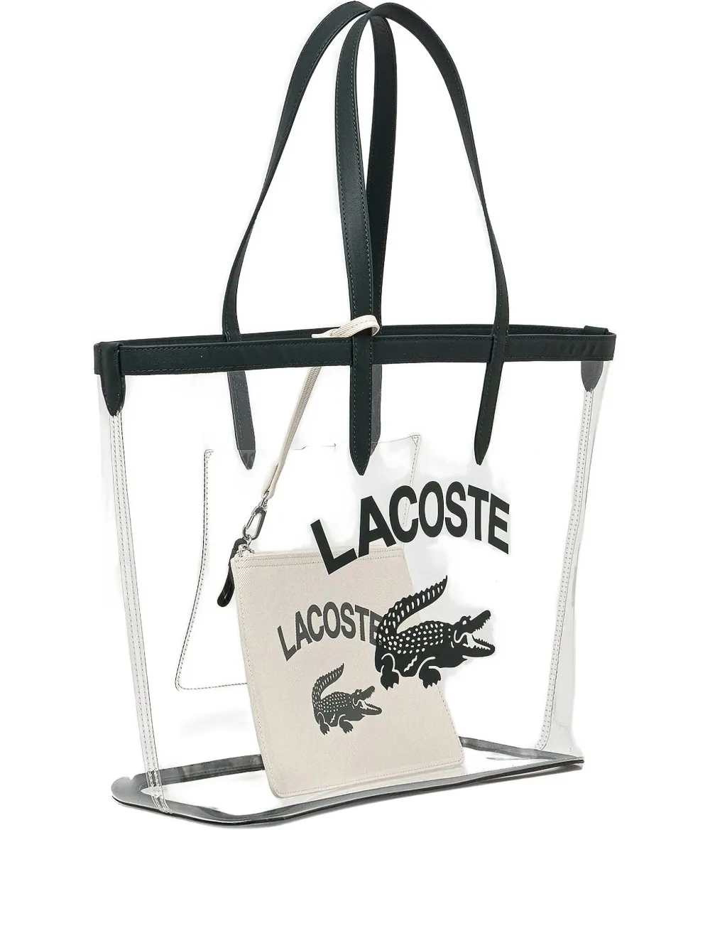 

Прозрачная сумка-тоут Anna с логотипом крокодила Lacoste, нейтральный