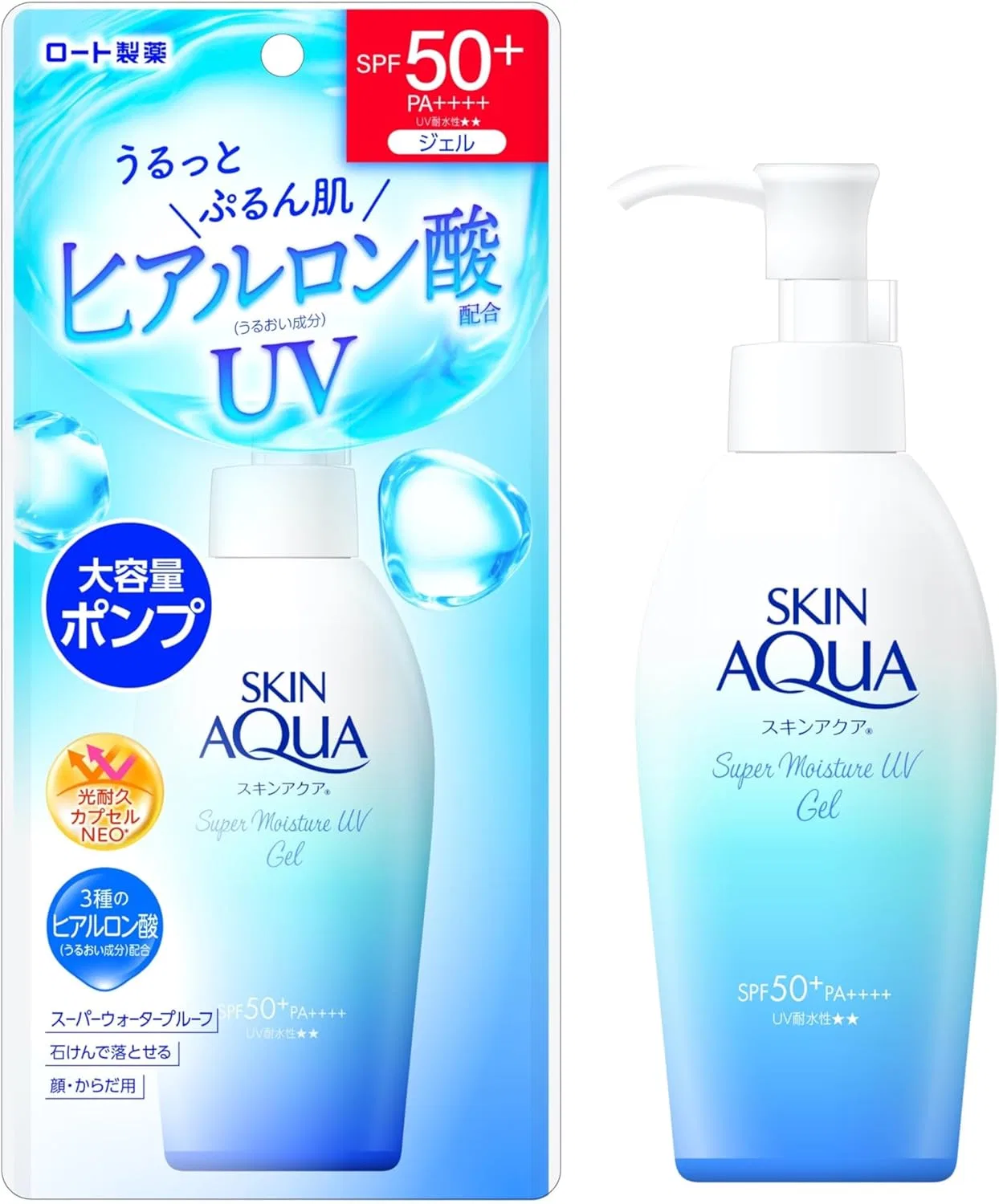 Солнцезащитный гель Skin Aqua с гиалуроновой кислотой SPF 50+ PA++++ 140 г — фото 3