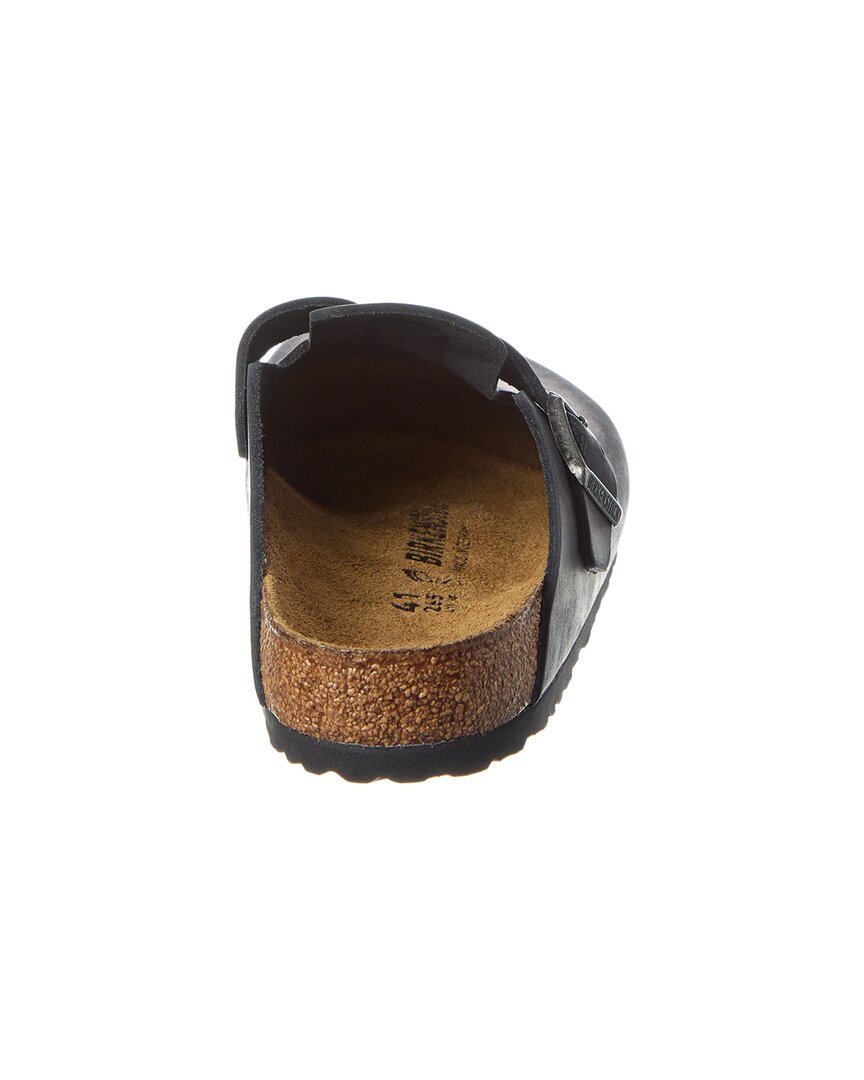 Сабо Birkenstock Boston Oiled Leather, черный — фото 3