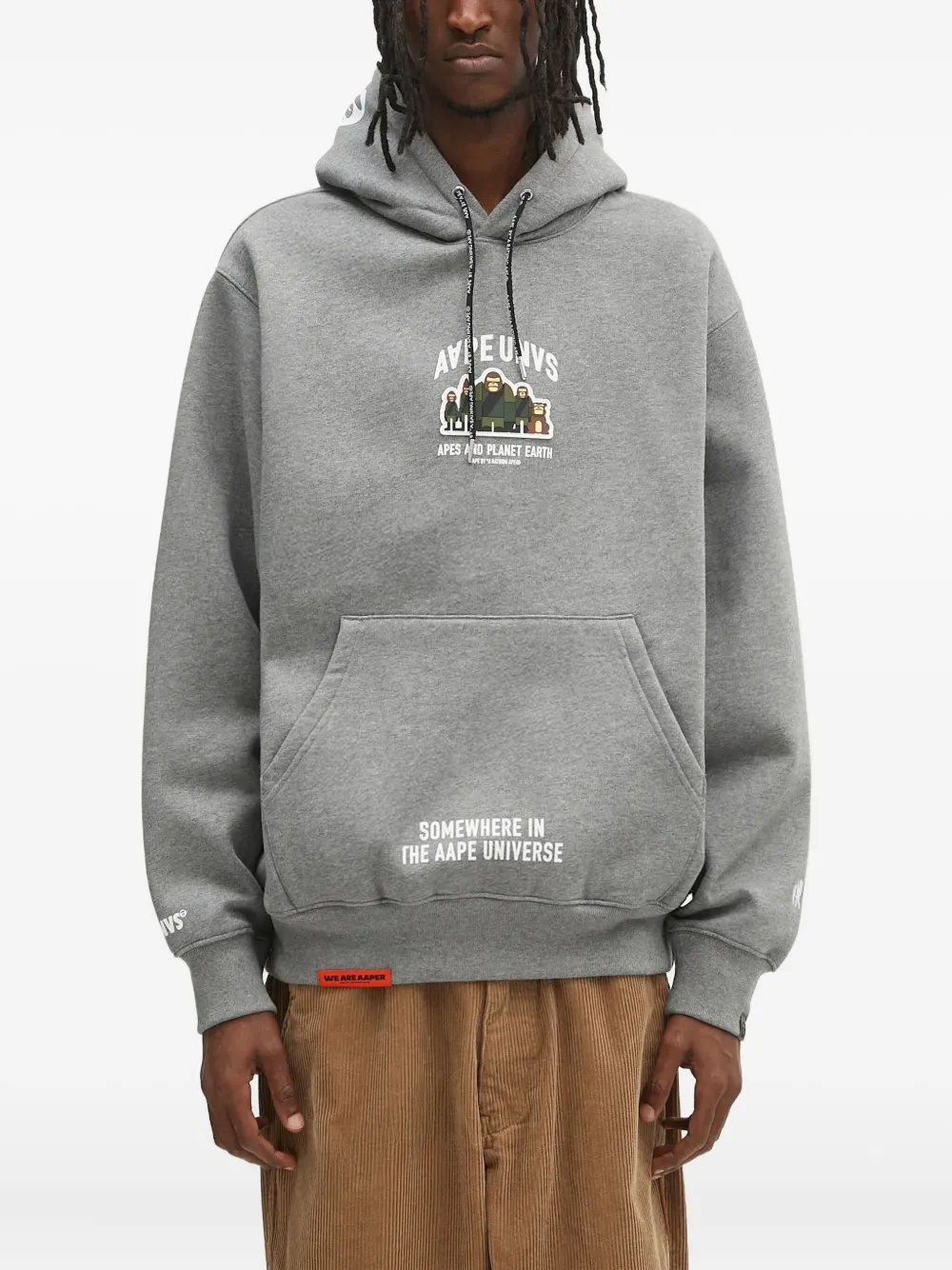 

Худи с принтом AAPE BY *A BATHING APE, серый