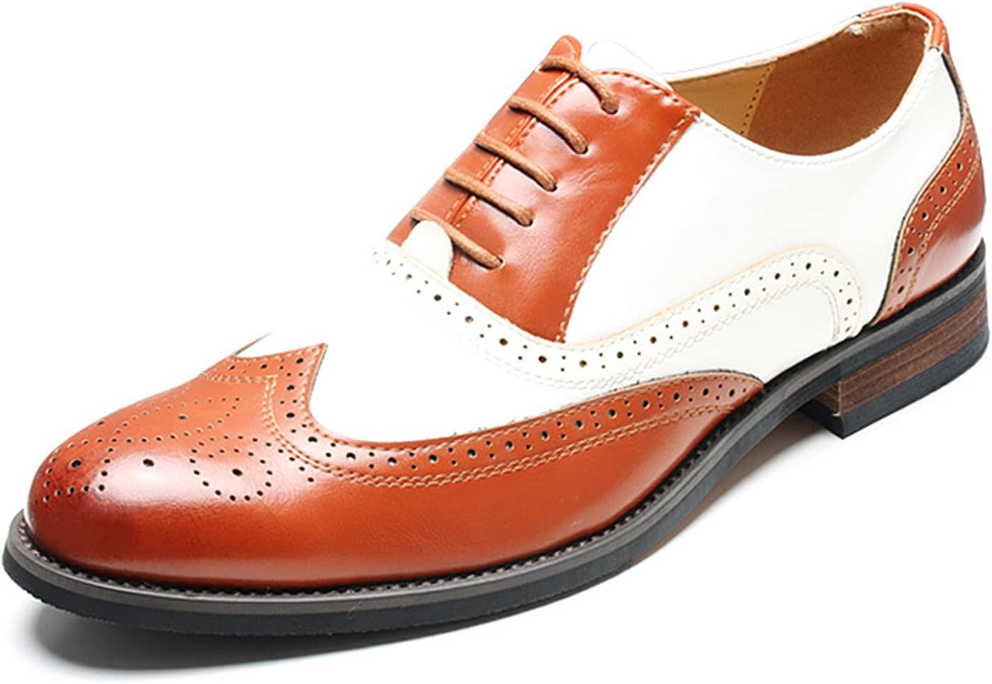 

Мужские кожаные туфли оксфорды с подкладкой из кожи, деловые туфли с крыльями, классические формальные шнурованные кожаные туфли для свадьбы, выпускного или вечеринки, черные - US8/UK7/EU40 Wknbeu