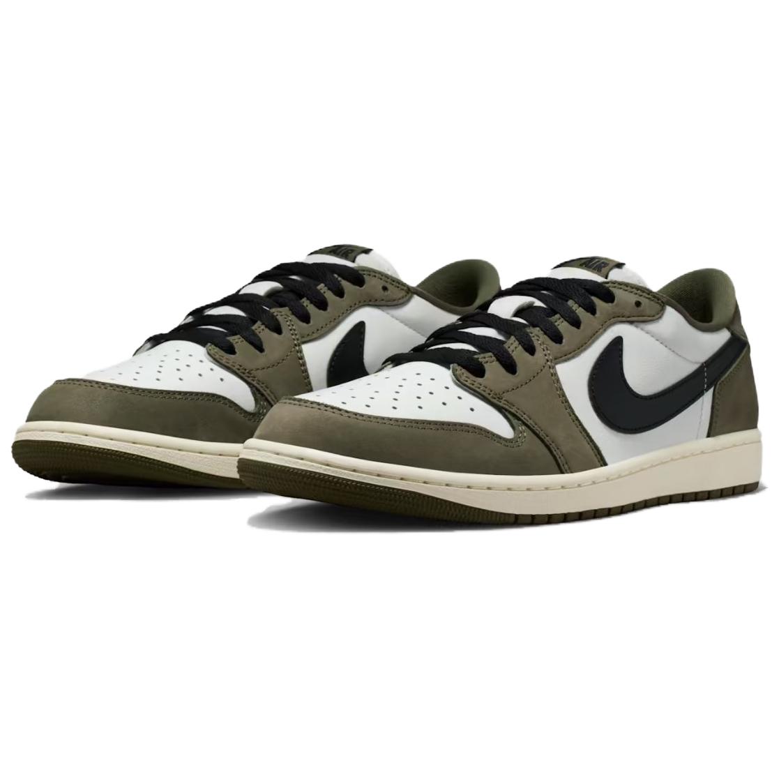 Jordan Air 1 Low Vintage, оливковые мужские кроссовки — фото 4