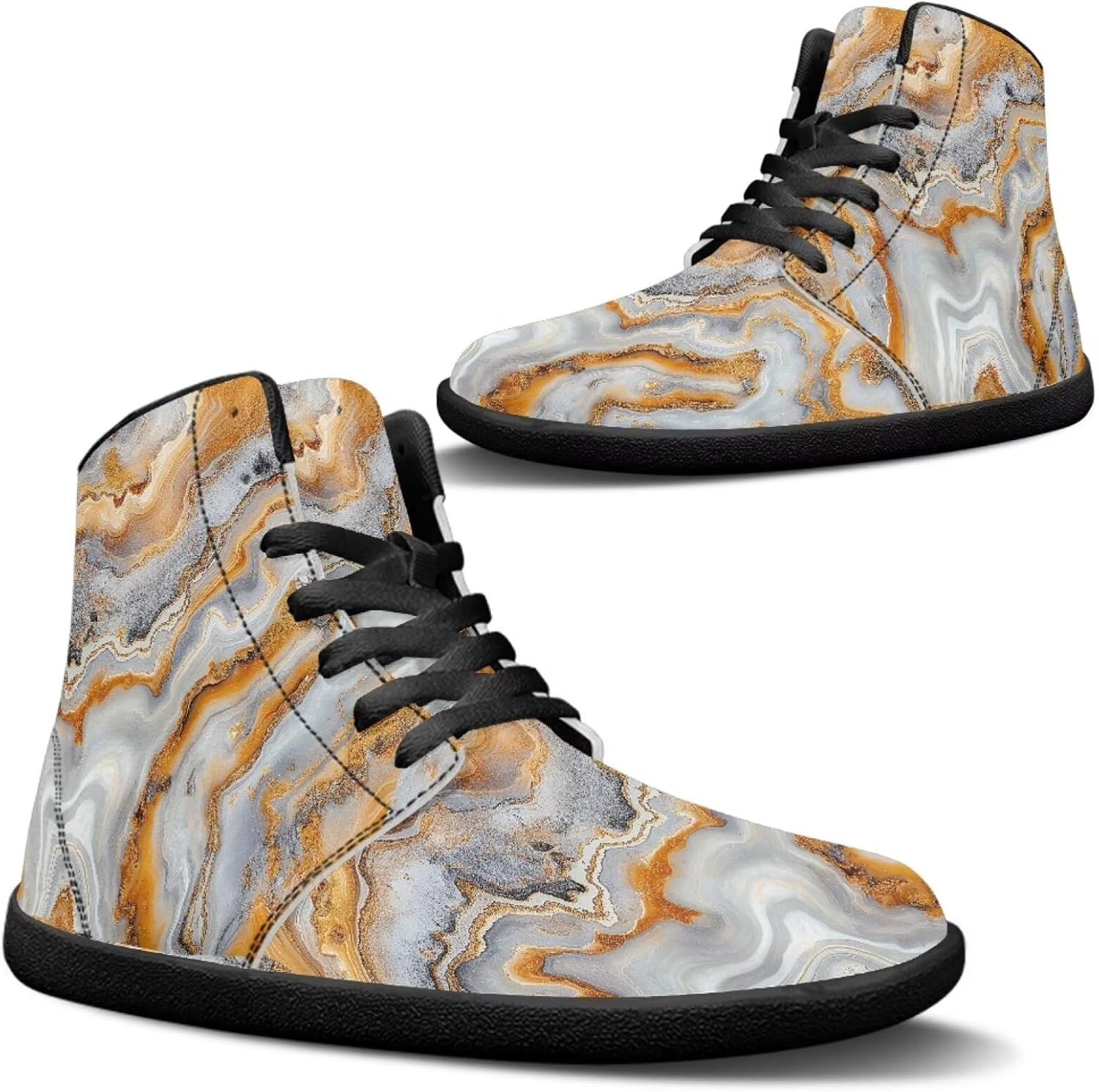 

Мужские кожаные туфли Jeiento с мраморным рисунком, обувь для босоногой ходьбы, минималистичные кроссовки с широкой носочной частью, беговые кроссовки с нулевым перепадом, серый/золотой