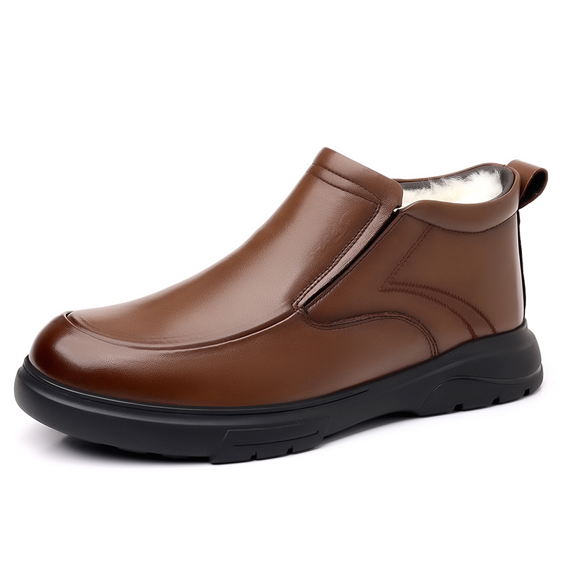 

MODENGPAN Коричневые мужские зимние ботинки на шнуровке, цвет Brown[Wool]