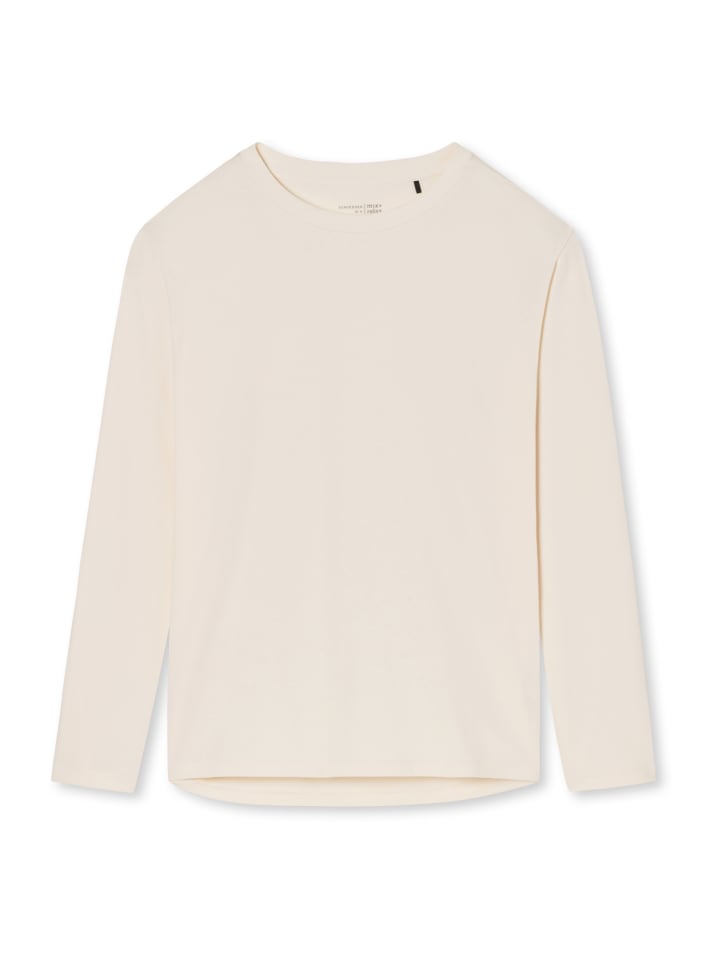 

Schiesser Футболка с длинными рукавами Mix & Relax кремового цвета