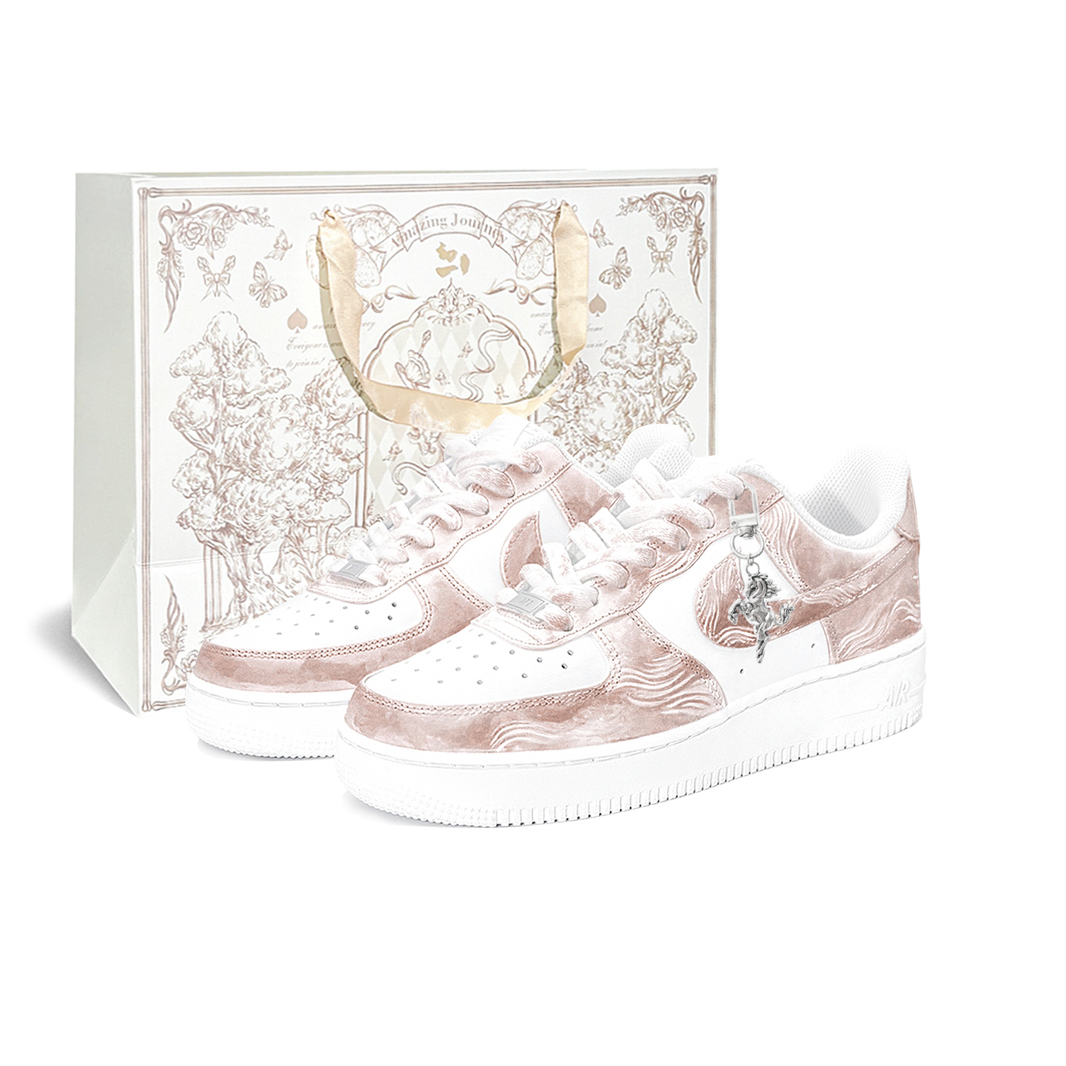 

Nike Air Force 1, коллекция «Первый день года», посвященная китайскому Новому году и году лошади, сумка для покупок, красная лошадь