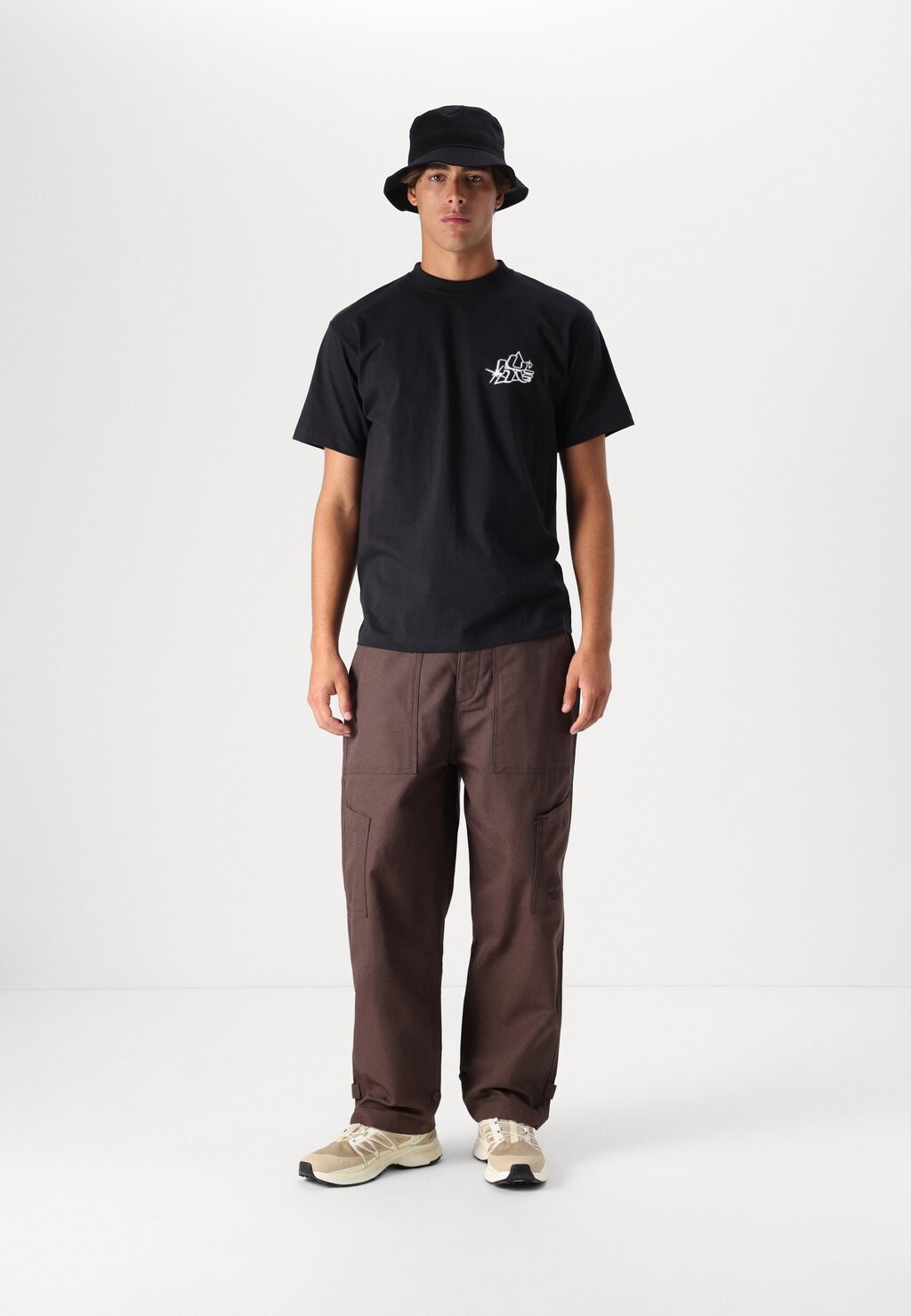 

Футболка с принтом GLOW TEE UNISEX HUF, черный