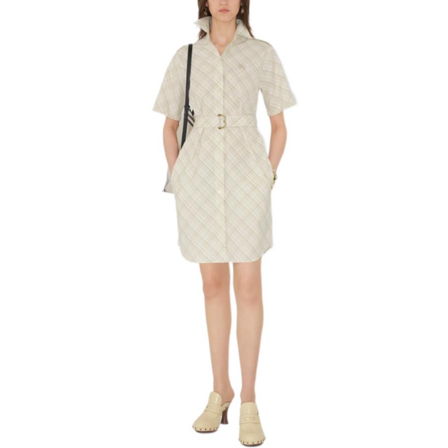 Платье-рубашка Burberry, женское, бежевый — фото 3