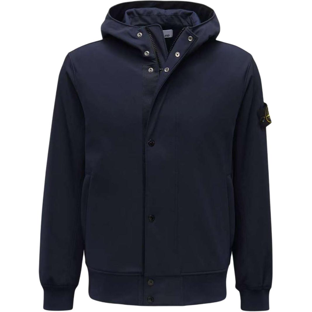 

STONE ISLAND Куртка с капюшоном и нашивкой с логотипом, Dark Blue